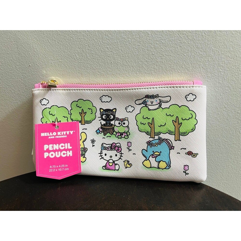 Hello Kitty and Friends pencil pouch case mini makeup bag Sanrio NWT